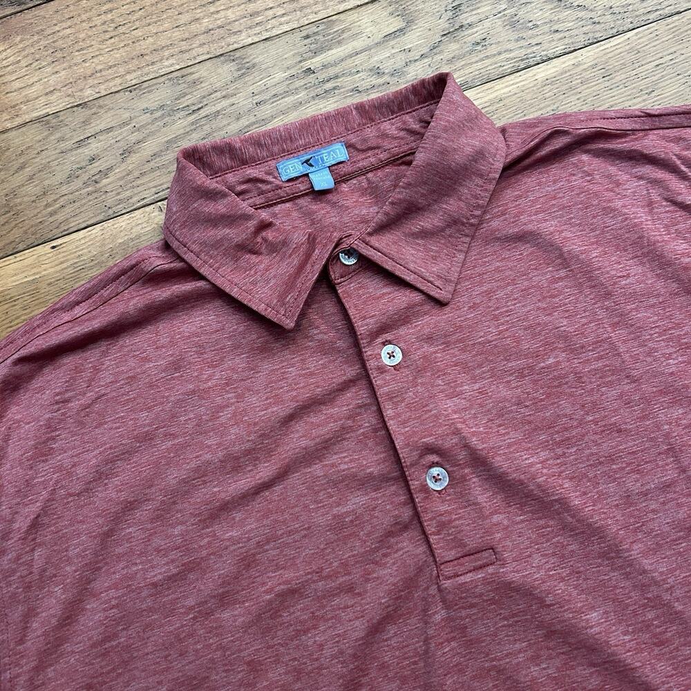 Genteal Brrr Athletic Performance Golf Polo Button Up Shirt XL